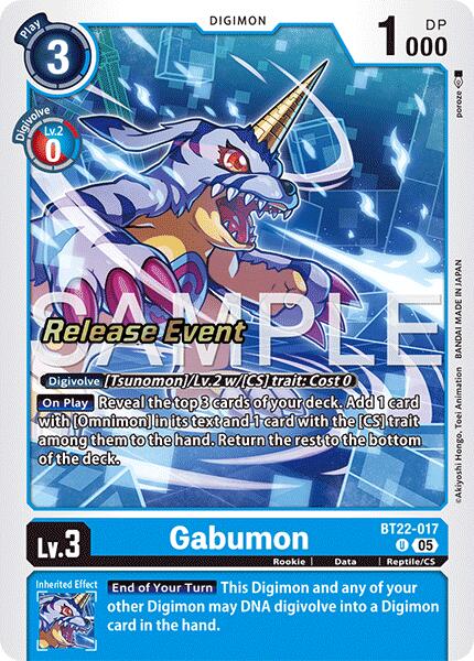 Gabumon [BT22-017] [Cyber Eden Release Event Cards] | Clutch Gaming