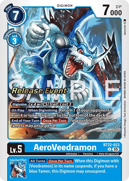 AeroVeedramon [BT22-023] [Cyber Eden Release Event Cards] | Clutch Gaming
