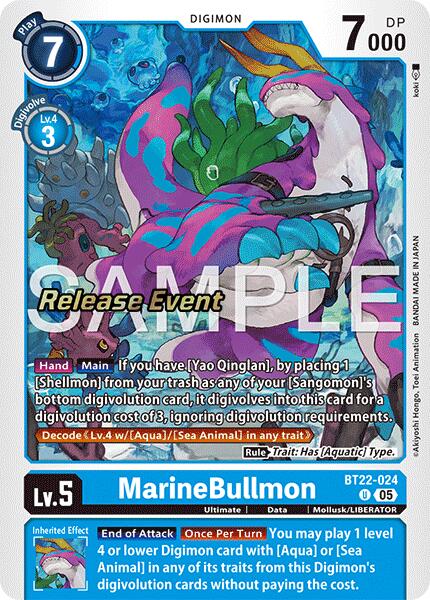 MarineBullmon [BT22-024] [Cyber Eden Release Event Cards] | Clutch Gaming