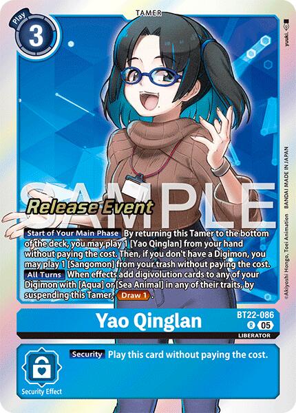 Yao Qinglan [BT22-086] [Cyber Eden Release Event Cards] | Clutch Gaming
