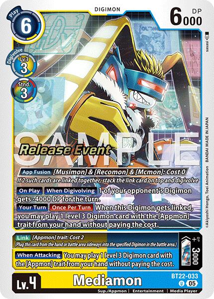 Mediamon [BT22-033] [Cyber Eden Release Event Cards] | Clutch Gaming