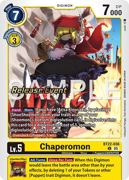 Chaperomon [BT22-036] [Cyber Eden Release Event Cards] | Clutch Gaming