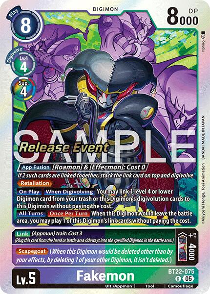 Fakemon [BT22-075] [Cyber Eden Release Event Cards] | Clutch Gaming