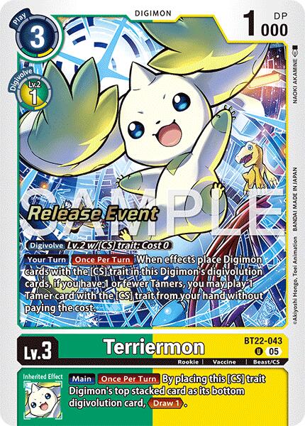 Terriermon [BT22-043] [Cyber Eden Release Event Cards] | Clutch Gaming