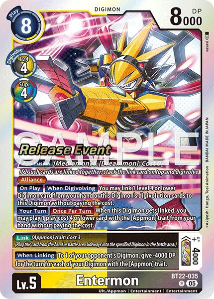 Entermon [BT22-035] [Cyber Eden Release Event Cards] | Clutch Gaming