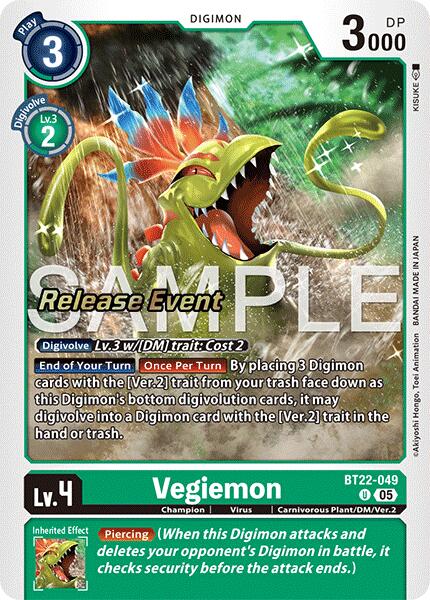 Vegiemon [BT22-049] [Cyber Eden Release Event Cards] | Clutch Gaming