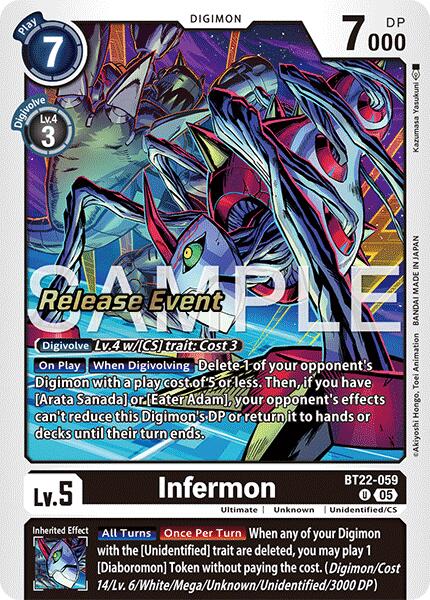 Infermon [BT22-059] [Cyber Eden Release Event Cards] | Clutch Gaming