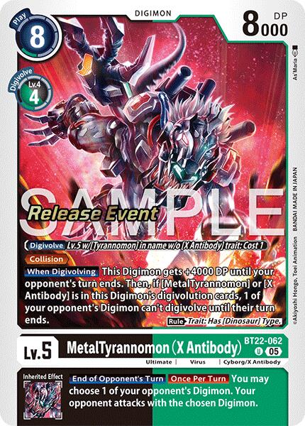 MetalTyrannomon [BT22-062] (X Antibody) [Cyber Eden Release Event Cards] | Clutch Gaming