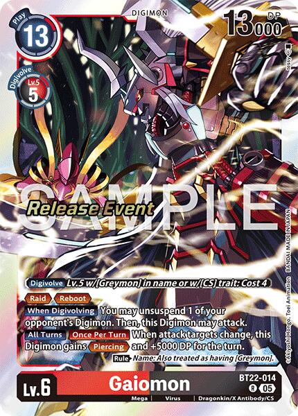 Gaiomon [BT22-014] [Cyber Eden Release Event Cards] | Clutch Gaming