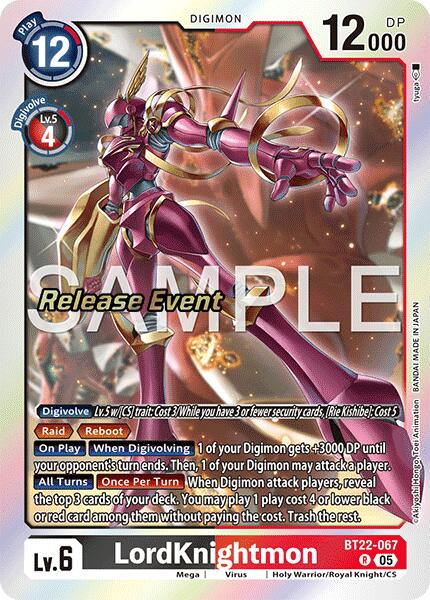 LordKnightmon [BT22-067] [Cyber Eden Release Event Cards] | Clutch Gaming