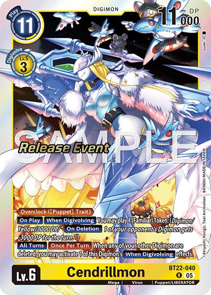 Cendrillmon [BT22-040] [Cyber Eden Release Event Cards] | Clutch Gaming