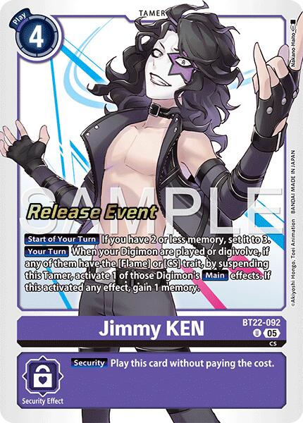 Jimmy KEN [BT22-092] [Cyber Eden Release Event Cards] | Clutch Gaming