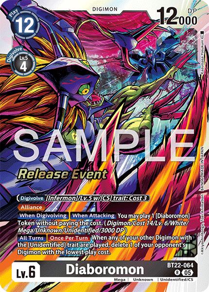 Diaboromon [BT22-064] [Cyber Eden Release Event Cards] | Clutch Gaming