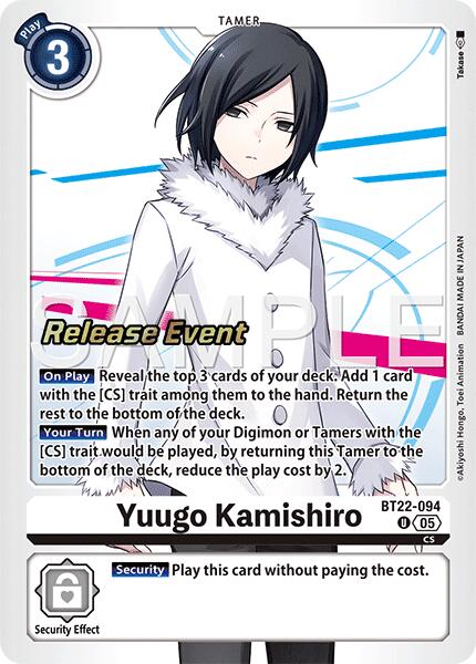 Yuugo Kamishiro [BT22-094] [Cyber Eden Release Event Cards] | Clutch Gaming