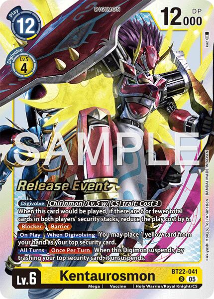 Kentaurosmon [BT22-041] [Cyber Eden Release Event Cards] | Clutch Gaming