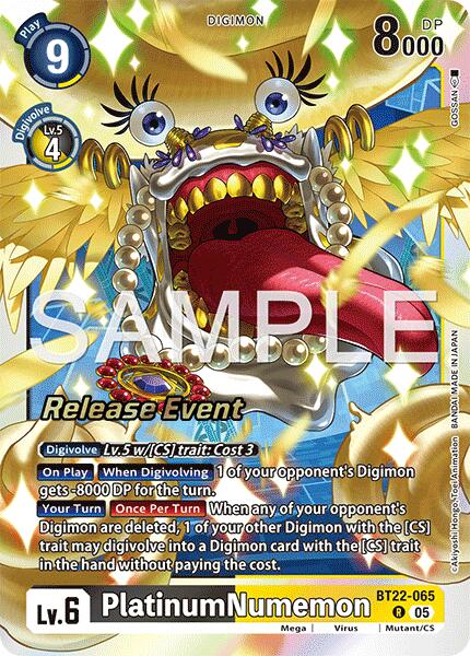 PlatinumNumemon [BT22-065] [Cyber Eden Release Event Cards] | Clutch Gaming
