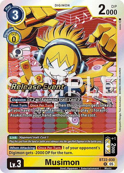 Musimon [BT22-030] [Cyber Eden Release Event Cards] | Clutch Gaming