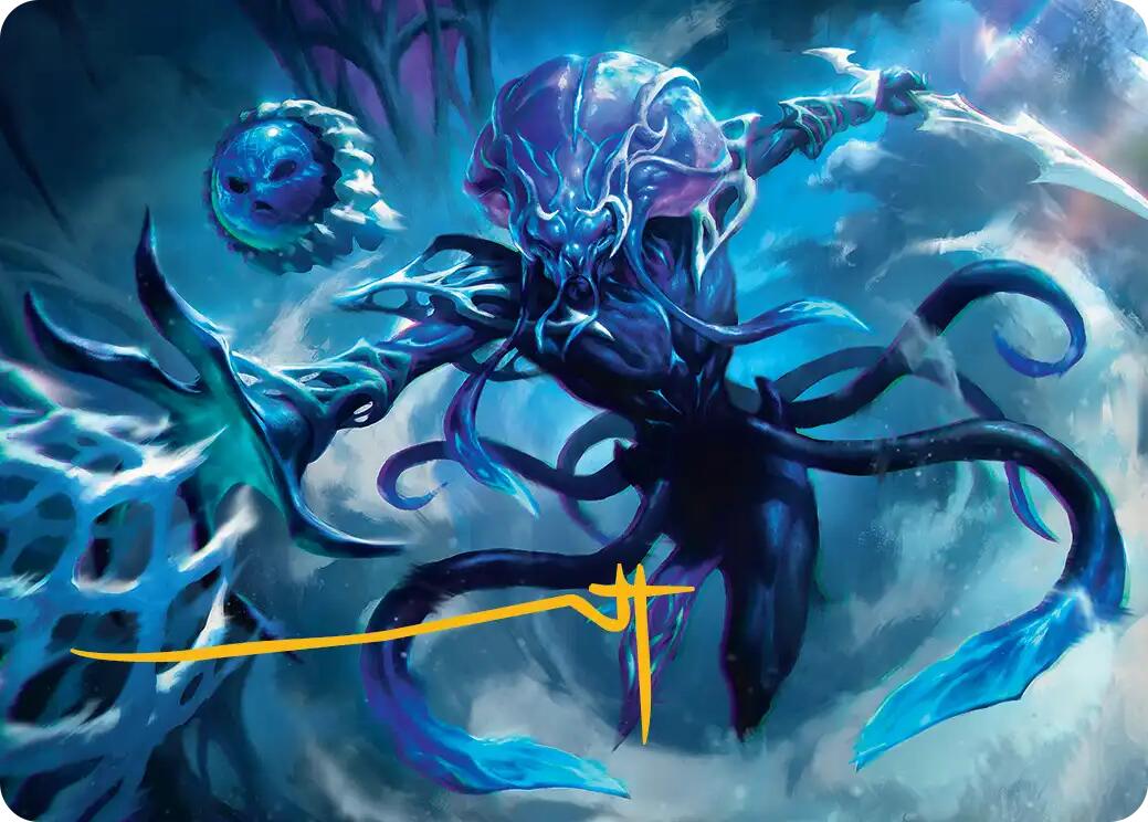 Illvoi Galeblade Art Card (Gold-Stamped Signature) [Edge of Eternities Art Series] | Clutch Gaming
