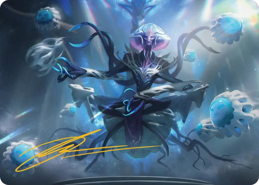 Mm'menon, the Right Hand Art Card (Gold-Stamped Signature) [Edge of Eternities Art Series] | Clutch Gaming