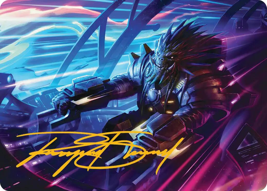 Tannuk, Steadfast Second Art Card (Gold-Stamped Signature) [Edge of Eternities Art Series] | Clutch Gaming