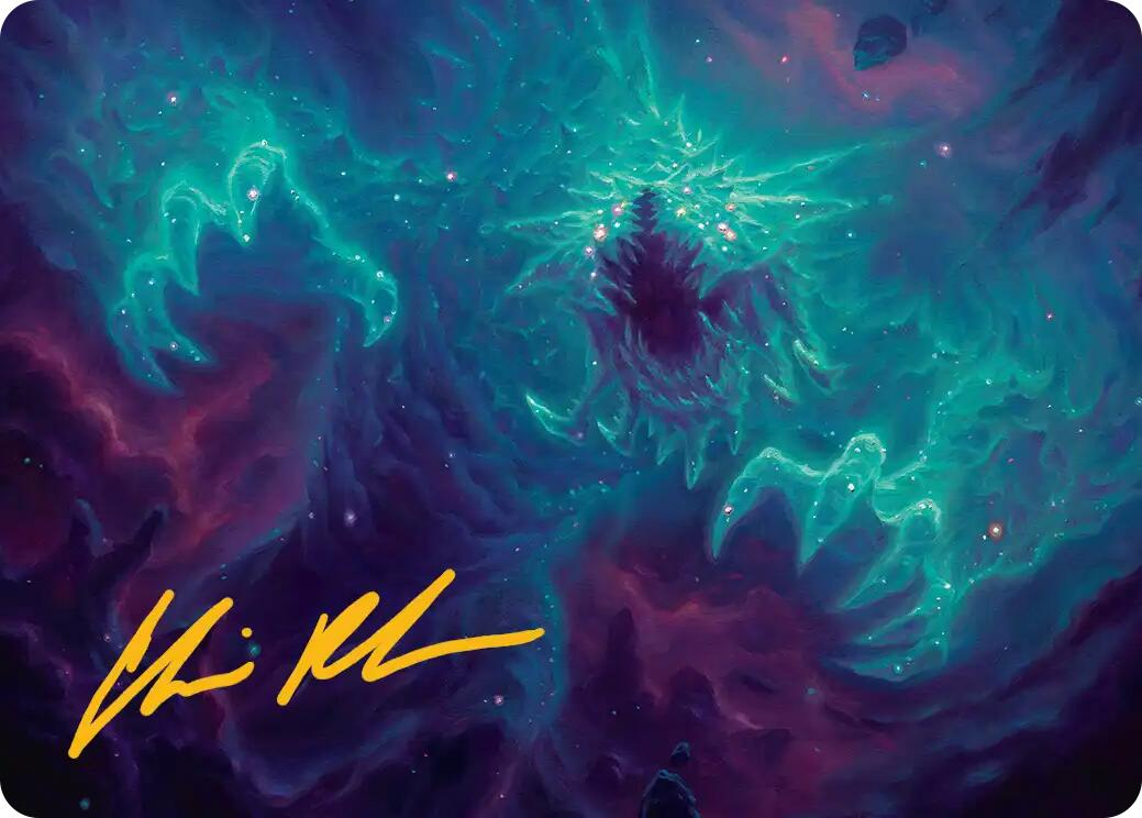Cosmogoyf Art Card (Gold-Stamped Signature) [Edge of Eternities Art Series] | Clutch Gaming