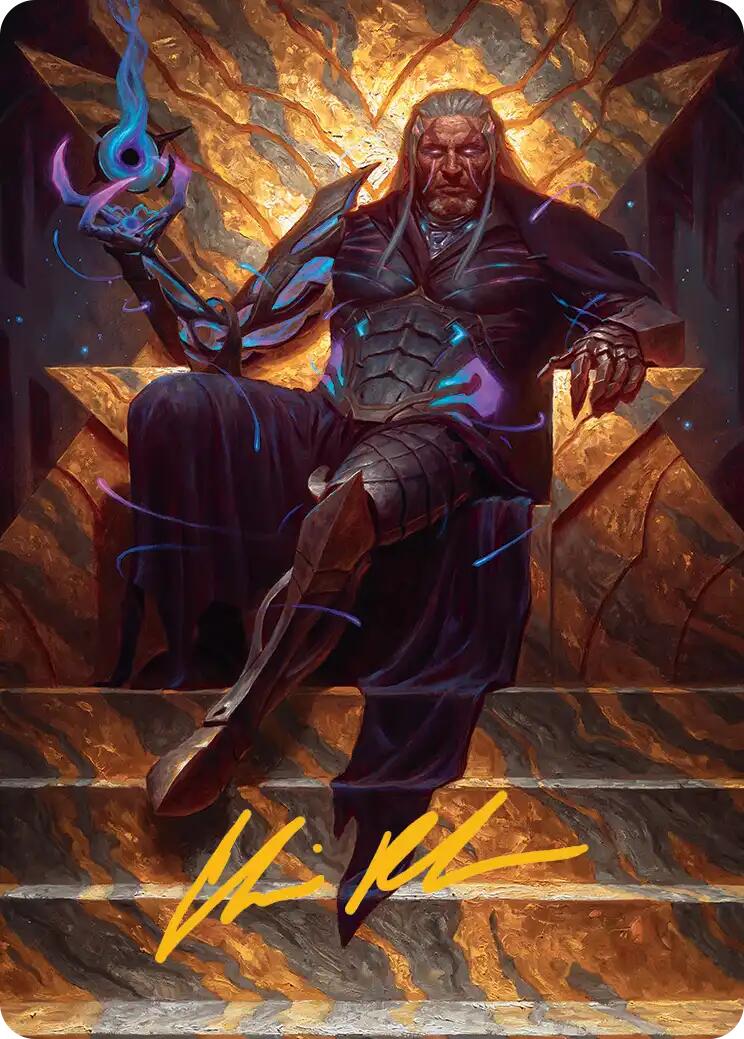 Tezzeret, Cruel Captain Art Card (1/54) (Gold-Stamped Signature) [Edge of Eternities Art Series] | Clutch Gaming