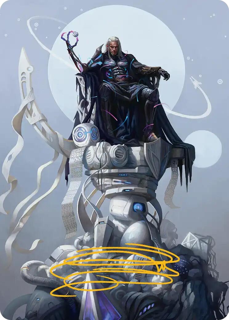 Tezzeret, Cruel Captain Art Card (35/54) (Gold-Stamped Signature) [Edge of Eternities Art Series] | Clutch Gaming