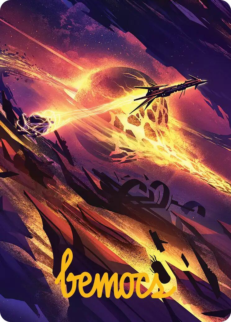 Scavenger Grounds Art Card (53/54) (Gold-Stamped Signature) [Edge of Eternities Art Series] | Clutch Gaming