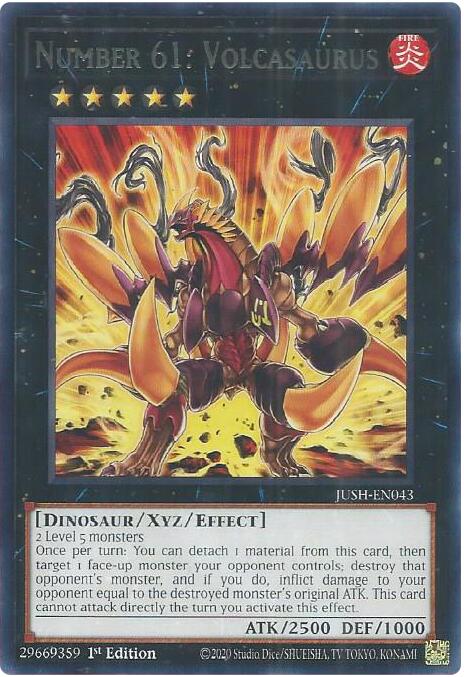 Number 61: Volcasaurus [JUSH-EN043] Rare | Clutch Gaming