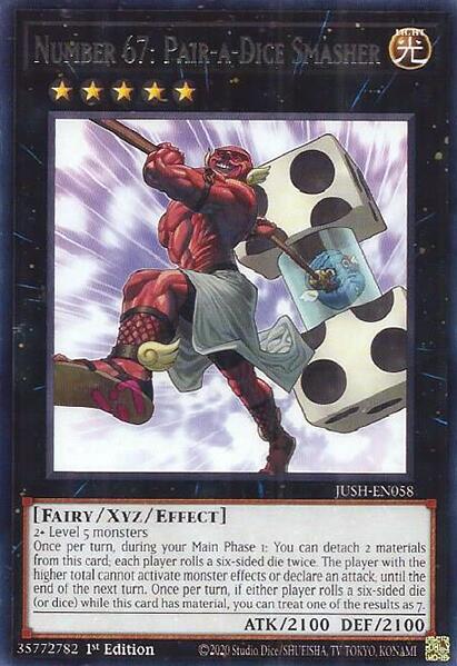 Number 67: Pair-a-Dice Smasher [JUSH-EN058] Rare | Clutch Gaming