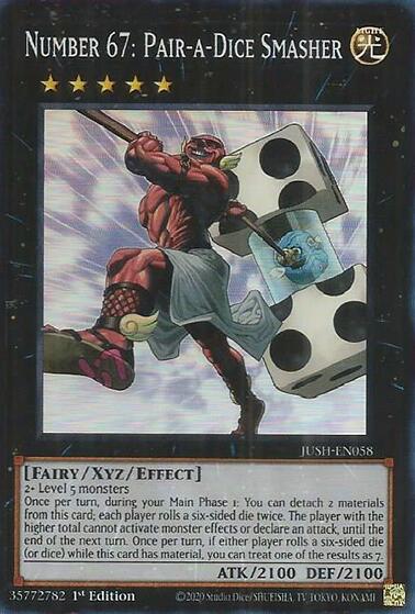 Number 67: Pair-a-Dice Smasher (Super Rare) [JUSH-EN058] Super Rare | Clutch Gaming