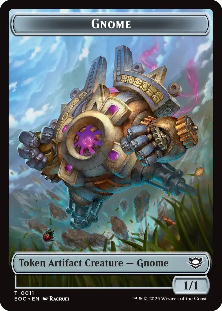 Gnome // Golem (0014) Double-Sided Token [Edge of Eternities Commander Tokens] | Clutch Gaming