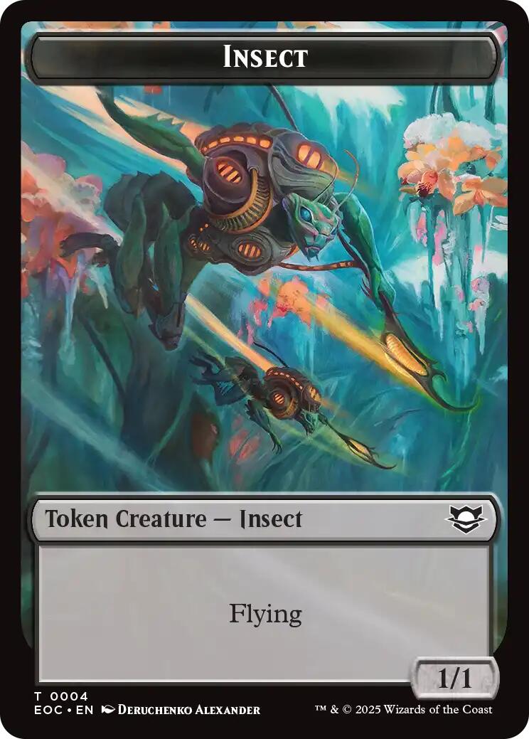 Insect // Elemental (0007) Double-Sided Token [Edge of Eternities Commander Tokens] | Clutch Gaming