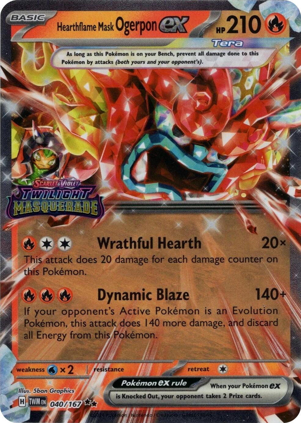 Hearthflame Mask Ogerpon ex (040/167) (Stamped) [Miscellaneous Cards] | Clutch Gaming