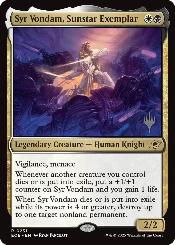 Syr Vondam, Sunstar Exemplar (Promo Pack) [Edge of Eternities Promo Pack] | Clutch Gaming