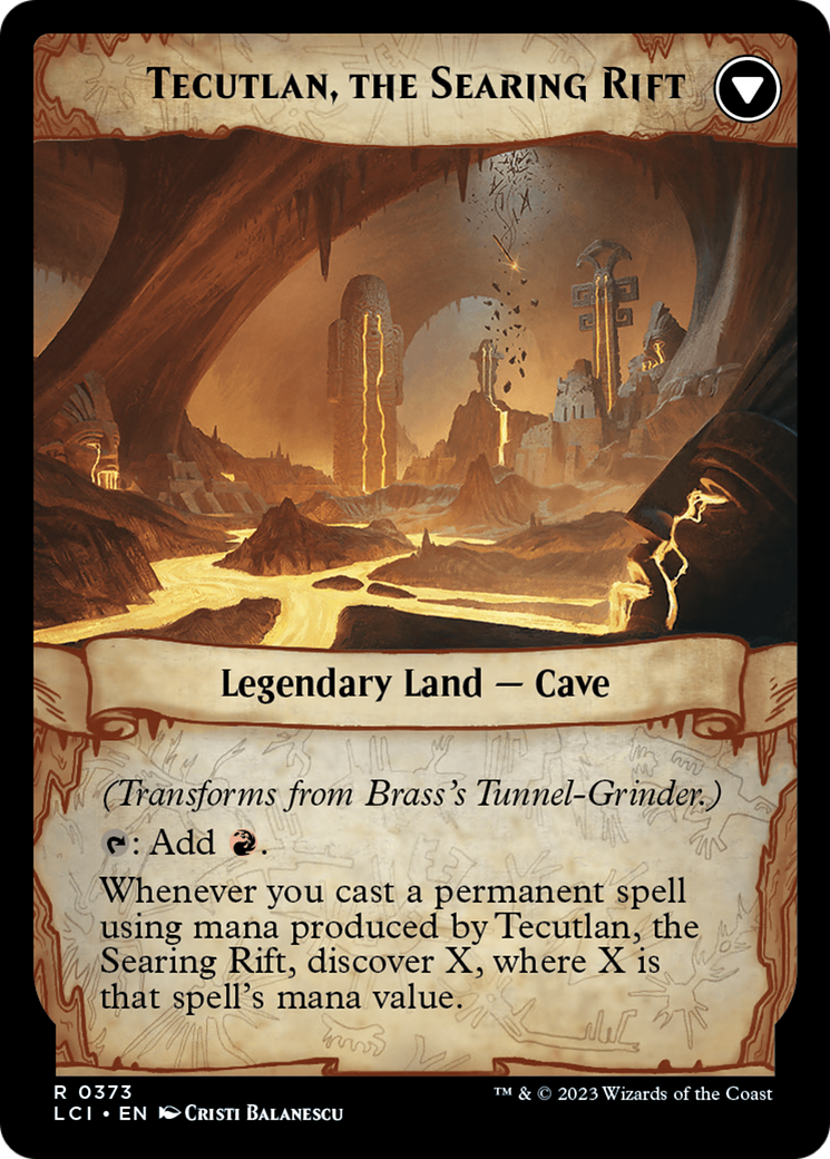 Brass's Tunnel-Grinder // Tecutlan, The Searing Rift (Extended Art) [The Lost Caverns of Ixalan] | Clutch Gaming