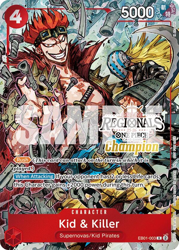 Kid & Killer (Offline Regional Champion Card Set 2025 Vol.2) [One Piece Promotion Cards] | Clutch Gaming