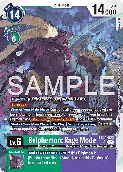 Belphemon: Rage Mode [EX10-022] [Sinister Order] | Clutch Gaming