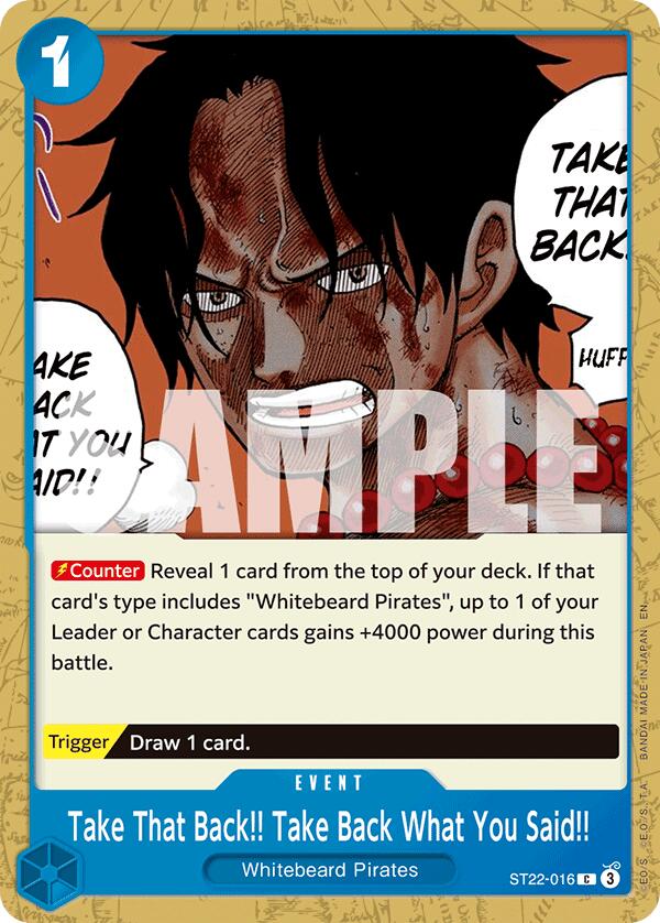 Take That Back!! Take Back What You Said!! [Starter Deck: Ace & Newgate] | Clutch Gaming