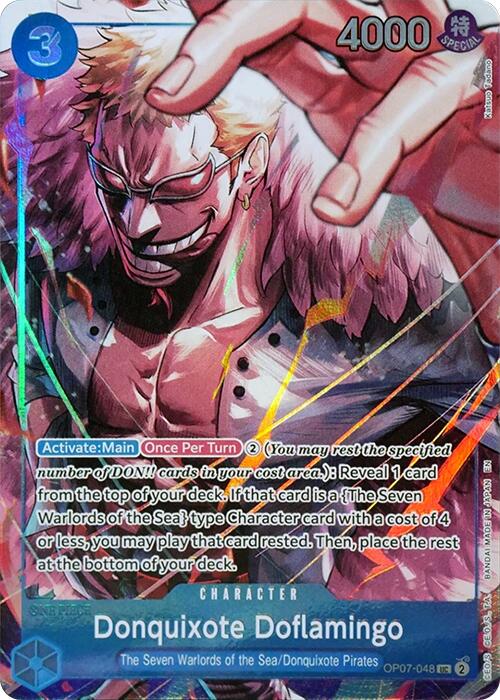 one piece card game donquixote doflamingo OP04 Leader a playsheet One Piece Trading Card Game