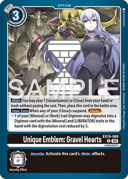 Unique Emblem: Gravel Hearts [EX10-069] [Sinister Order] | Clutch Gaming