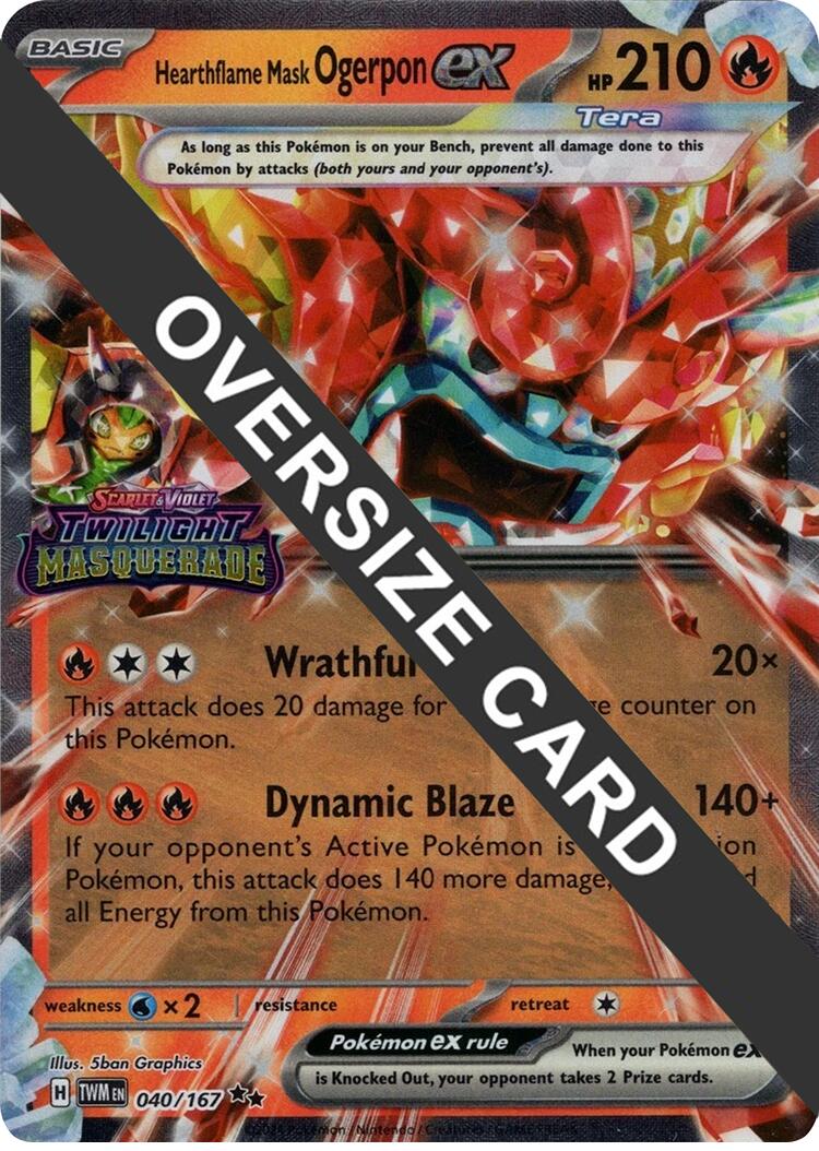 Hearthflame Mask Ogerpon ex (040/167) (Jumbo Card) [Scarlet & Violet: Twilight Masquerade] | Clutch Gaming