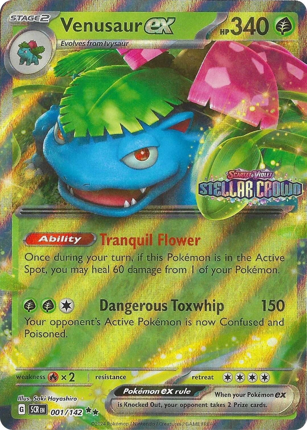 Venusaur ex (001/142) (Stellar Crown Stamp) [Miscellaneous Cards] | Clutch Gaming