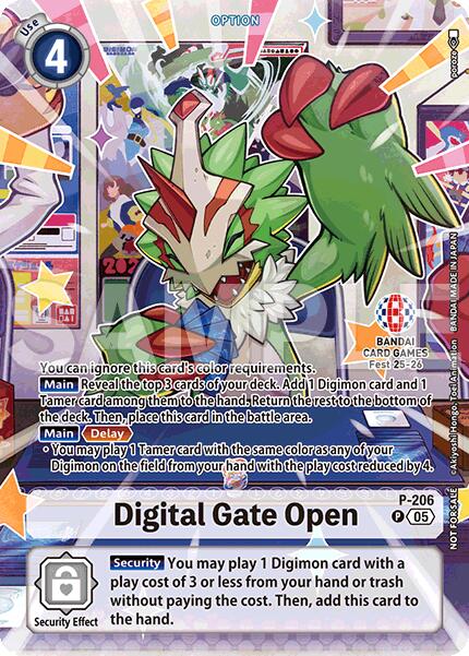 Digital Gate Open [P-206] (BANDAI Card Games Fest 25-26) [Digimon Demo Deck Exclusive Cards] | Clutch Gaming