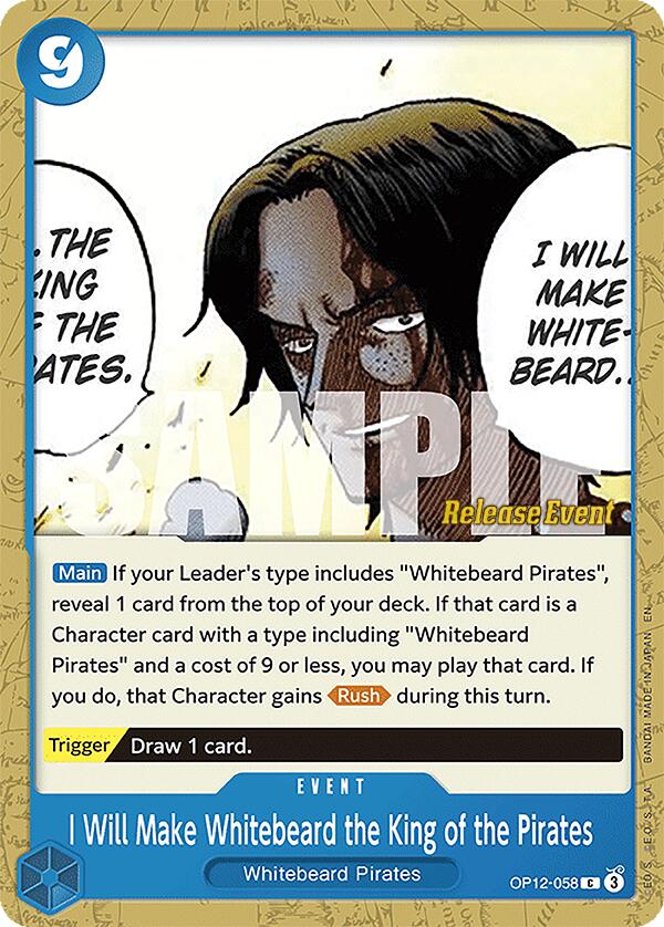I Will Make Whitebeard the King of the Pirates [Legacy of the Master Release Event Cards] | Clutch Gaming