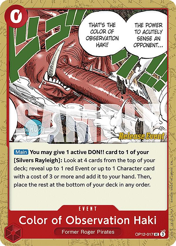 Color of Observation Haki [Legacy of the Master Release Event Cards] | Clutch Gaming