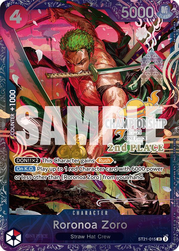 Roronoa Zoro (CS 25-26 2nd Place) [One Piece Promotion Cards] | Clutch Gaming
