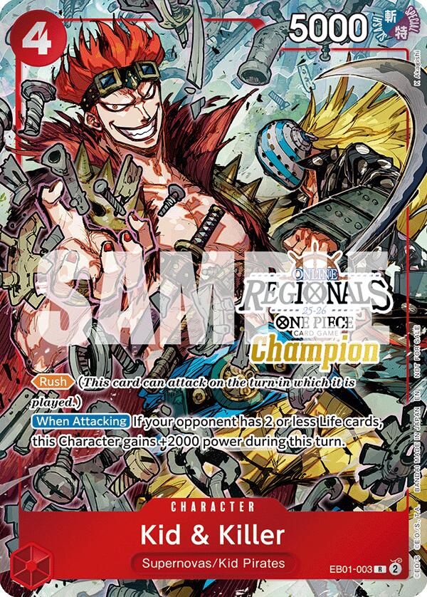 Kid & Killer (Online Regional Champion Card Set 2025 Vol.2) [One Piece Promotion Cards] | Clutch Gaming