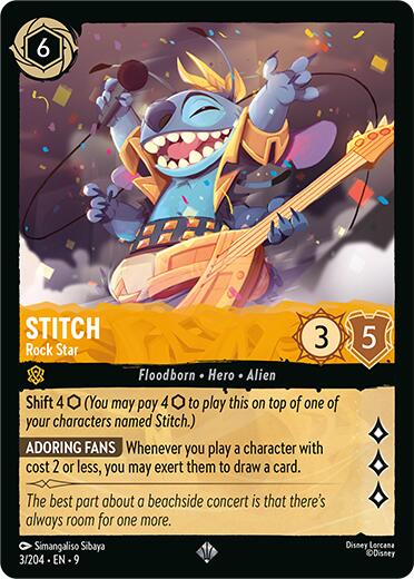 Stitch - Rock Star (3/204) [Fabled] | Clutch Gaming