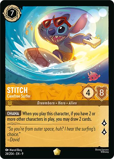Stitch - Carefree Surfer (24/204) [Fabled] | Clutch Gaming